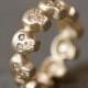 Baby Skull Eternity Band Ring In 14K Gold With Diamonds UNISEX