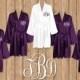 BRIDESMAID ROBES - Set Of 7 - Free Robe - Purple Robe - Personalized Satin Robes - Bridesmaid Gift - Wedding Robe