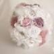 Wedding bouquet, bridal bouquet in romantic with brooch, bridesmaid bouquet, bouquet of flowers, wedding flowers