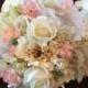 Cream and Blush Silk Bridal Bouquet