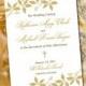 Catholic Wedding Program Template - Printable Fold Over Ceremony Program "Enchanted" Gold Order of Ceremony - Printable Program Download