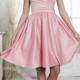 Sweetheart Pink A-line Sleeveless Lace Up Knee Length Satin Ruched