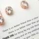 Crystal Wedding earrings Necklace, studs earrings, Crystal Bridal Earrings,  Wedding Jewelry, Rose Gold, Bridal Jewelry, Crystal Earrings