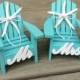 Beach Wedding Cake Topper,Mini Adirondack Chairs,Beach Wedding,beach cake topper,Nautical Wedding Cake,Beach Theme Cake Topper,Bridal Shower