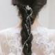Bridal Headpiece , Wedding Hair  Accessories , Bridal Hair Chain , Wedding Hair Piece , Crystal Pearl Hair Wrap ,Bohemian Bridal  Headpiece