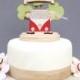 Camper Van wedding topper - shabby chic style personalised cake topper