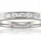 14k White Gold Baguette Diamond Bridal Wedding Band Ring (1/2 cttw, H-I, VS1-VS2)