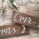 mr. & mrs. wedding signs / wedding chair signs / wooden hanging signs.