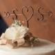 Rustic Cake Topper - Wire Cake Topper - Arrow & Initials Cake Topper - Personalized Cake Topper - Rustic Chic - Name Cake Topper - Wedding
