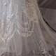 Stunning Rare Antique Victorian Irish Tambour Lace Bridal Skirt Circa 1880-1910