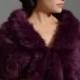 Purple faux fur wrap bridal wrap faux fur shrug faux fur stole faux fur shawl faux fur cape A001