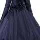 Black Long Sleeves Gothic Victorian Dress with Lace Cape