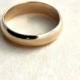 Men's Wedding Band, 5mm Half Round 10k Recycled Yellow Gold Wedding Ring Gold Ring -  Made in Your Size