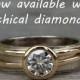 Conflict Free Diamond Engagement Ring - Lab Created Diamond, Recycled 14k Yellow Gold, and Recycled 18k Palladium White Gold - Made to Order