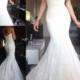White/ivory Lace Mermaid Wedding Dress Bridal Gown Custom Size 4 6 8 10 12 14 16