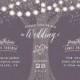 Garden Lights - Customizable Wedding Invitations in Purple by Hooray Creative.