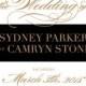 Fashion District - Customizable Wedding Invitations in Black or Gold by Jill Means.