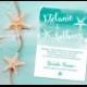 Beach Wedding Invitation Card - Starfish Invitation - Watercolor Wedding Invitation "Sea Star Wash" Sea Wedding Invitation Card - WE PRINT