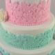 Pastel Floral Wedding Cake — Round Wedding Cakes