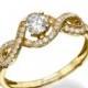 Infinity Engagement Ring, Infinity Ring, Wedding Ring, Diamond Ring, Art Deco engagement ring, Band ring, Knot Ring, Infinity Band, 14K Ring