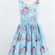 Custom made bridesmaid dress, cotton bridesmaid dress, floral dress, vintage inspired dress