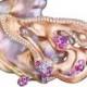 Naomi Sarna Freshwater Pearl Sapphire Diamond Gold Brooch