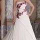 red and white Wedding Dress Bridal Gown Custom -Size /colour
