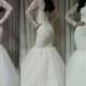 Long Sleeve Mermaid Lace Sexy Formal Wedding Bridal Gown Dress White Custom New