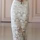 Oscar de la Renta 'Ellie' Macramé & Lace Shoulder Tie Column Gown (In Stores Only) 