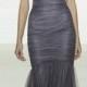 Amsale One-Shoulder Tulle Mermaid Gown 