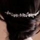 Wedding Hair Chain Bridal Hair Chain Swarovski Pearls Crystal Hair Wrap Headpiece Silver/Rose Gold Wedding Halo Crystal Hair Comb Comb Vine