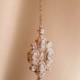 Rose Gold/Silver Bridal Backdrop Necklace Crystal and Pearl statement Wedding Statement Necklace Hollywood Back Drop Bridal Jewelry
