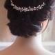 Wedding Hair Chain Bridal Hair Chain Swarovski Pearls Crystal Hair Wrap Headpiece Rose Gold Wedding Halo Crystal Hair Comb Comb Vine