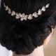 Wedding Hair Chain Bridal Hair Golden Shadow/Silver plated crystal Headpiece Wedding Halo Crystal , Wedding Hair piece