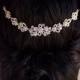 Wedding Hair Chain Bridal Hair Chain Swarovski Pearls Crystal Hair Wrap Headpiece Gold Wedding Halo Crystal Hair Comb Comb Vine