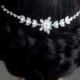 Wedding Hair Chain Bridal Hair Chain Swarovski Pearls CZ crystal Hair Wrap Headpiece, Wedding Halo Crystal Hair Comb, Wedding Hair Comb Vine