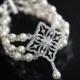 3 strands Wedding Bracelet, Swarovski Pearl Crystal Bridal Bridal Bracelet, Rhinestone Silver Plated Bracelet Modern Bridal Jewelry
