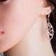 Rose gold/Silver Bridal Earrings, Wedding Earrings, Swarovski Pearl Swarovski crystals Rhinestone Earrings, Vintage Style Earrings, Wedding