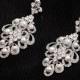 Statement Wedding Earrings Rhinestone Earrings, Swarovski Pearls Art Deco Wedding Jewelry - Vintage Inspired Bride Jewelery, Bridal Jewelry