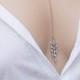 925 Silver/Silver chain Swarovski Crystals CZ crystal necklace, crystals necklace