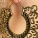 Brass Earrings - Brass Hoops - Gypsy Earrings - Tribal Earrings - Ethnic Earrings - Indian Earrings - Tribal Hoops - Indian Hoops (EB88)