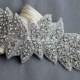 Rhinestone Applique Bridal Accessories Crystal Trim Rhinestone Beaded Applique Wedding Dress Sash Belt Headband Jewelry RA032