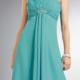 Strapless Blue Sleeveless Ruched Chiffon Floor Length
