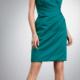 Lace Up Strapless Sleeveless Green Ruched Satin Short