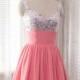 2016 prom dress, short bridesmaid dress, Chiffon formal dress, homecoming dress