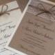 1 Vintage/shabby Chic 'Sophie' Wedding Invitation With Lace And Twine