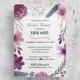 watercolor bridal shower invitations // floral bridal shower invites // watercolor flowers // purple watercolor // printable digital file