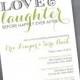 Love and Laughter Rehearsal Dinner Invitation - Digital Design File