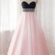 long prom dress, pink Bridesmaid dress, Sexy evening dress, formal dress
