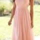 Pink Crochet Maxi Dress With Tulle Back